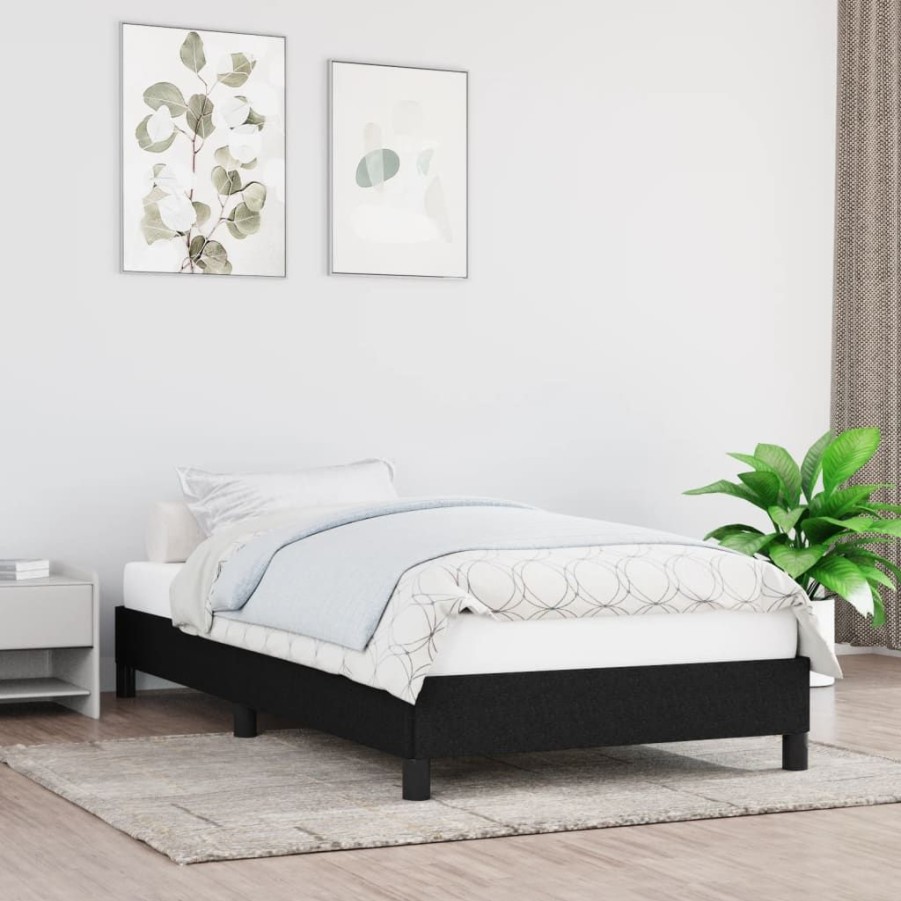 Bedden & Accessoires vidaXL | Vidaxl Bedframe Stof Zwart 80X200 Cm