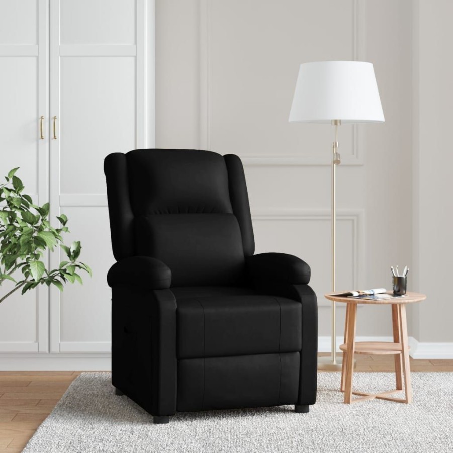 Stoelen vidaXL | Vidaxl Fauteuil Verstelbaar Kunstleer Zwart