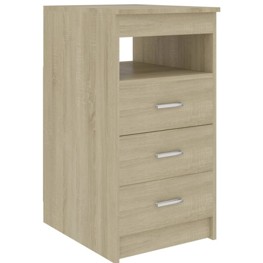 Kasten & Opbergmeubelen vidaXL | Vidaxl Ladekast 40X50X76 Cm Bewerkt Hout Sonoma Eikenkleurig