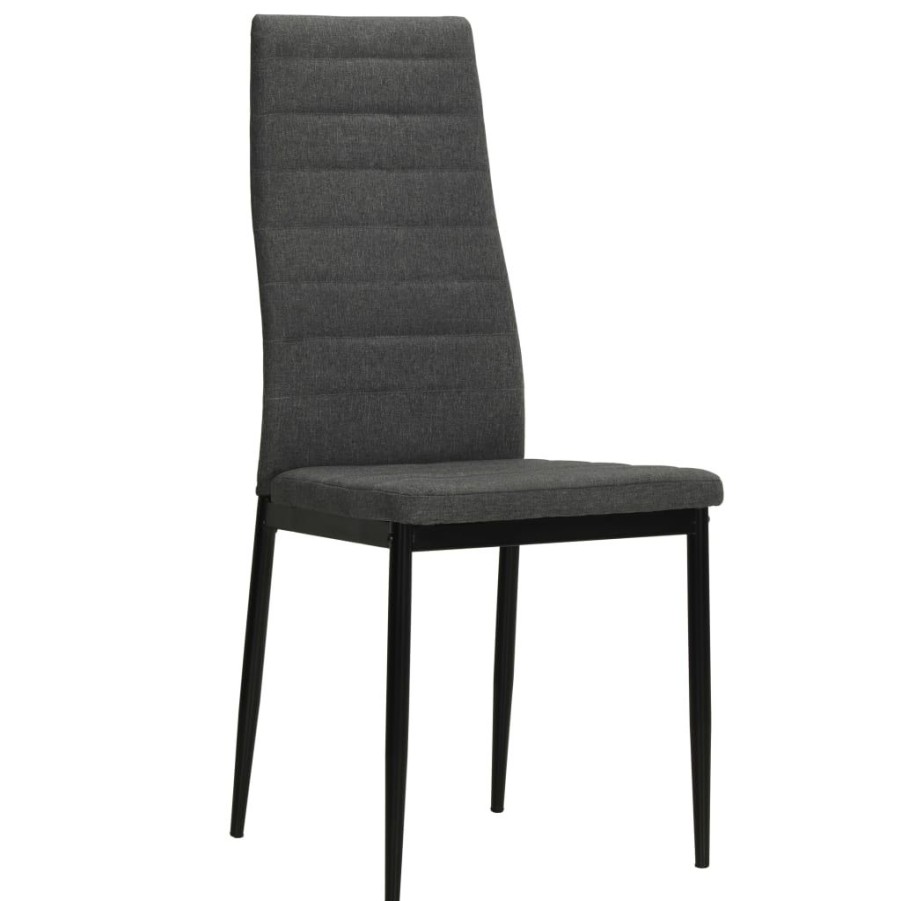 Stoelen vidaXL | Vidaxl Eetkamerstoelen 2 St Stof Donkergrijs