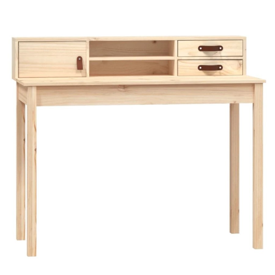 Kantoormeubelen vidaXL | Vidaxl Bureau 110X50X93 Cm Massief Grenenhout