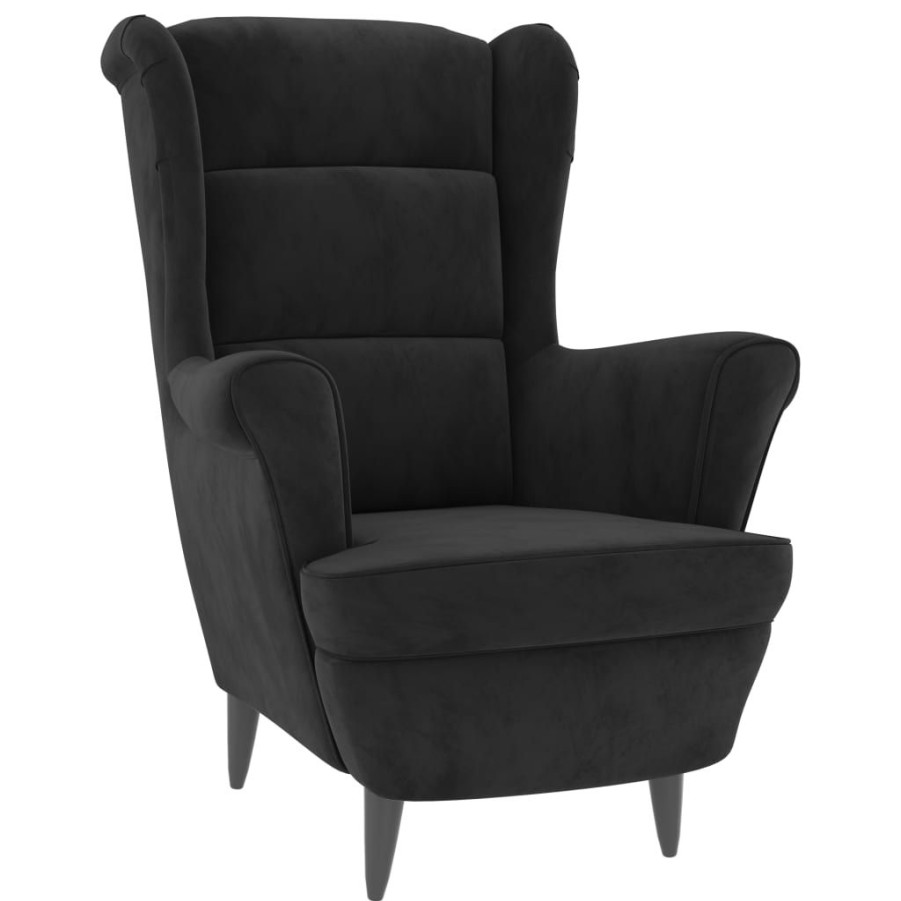 Stoelen vidaXL | Vidaxl Fauteuil Fluweel Zwart