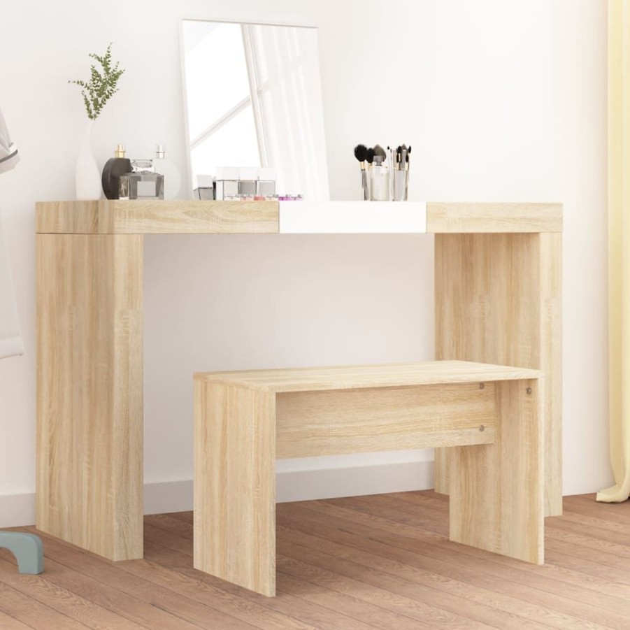 Bankjes vidaXL | Vidaxl Kaptafelkruk 70X35X45 Cm Bewerkt Hout Sonoma Eikenkleurig