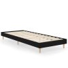 Bedden & Accessoires vidaXL | Vidaxl Bedframe Bewerkt Hout Zwart 75X190 Cm